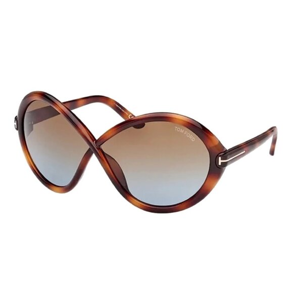 NEW TOM FORD SUNGLASSES HAVANA WOMEN GEOMETRIC EYEWEAR main image 2